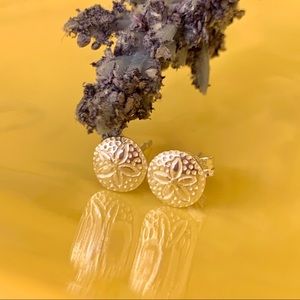 Sterling silver Sand dollar studs